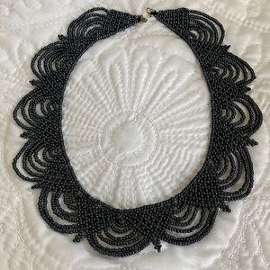 Lace Style Gray Glass beads Necklace